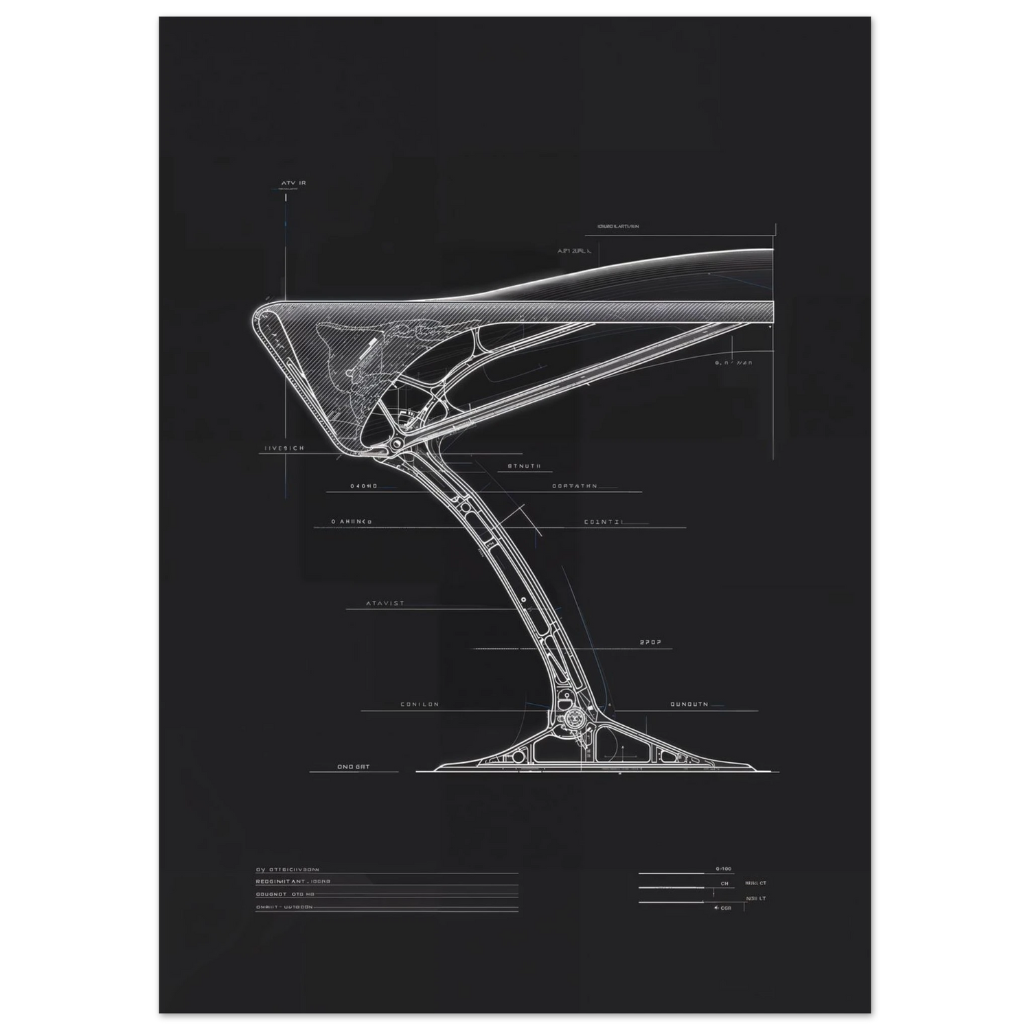 Technical study of GT3 swan-neck rear wing aerodynamics, laminar flow lines and downforce schematic, motorsport engineering art.