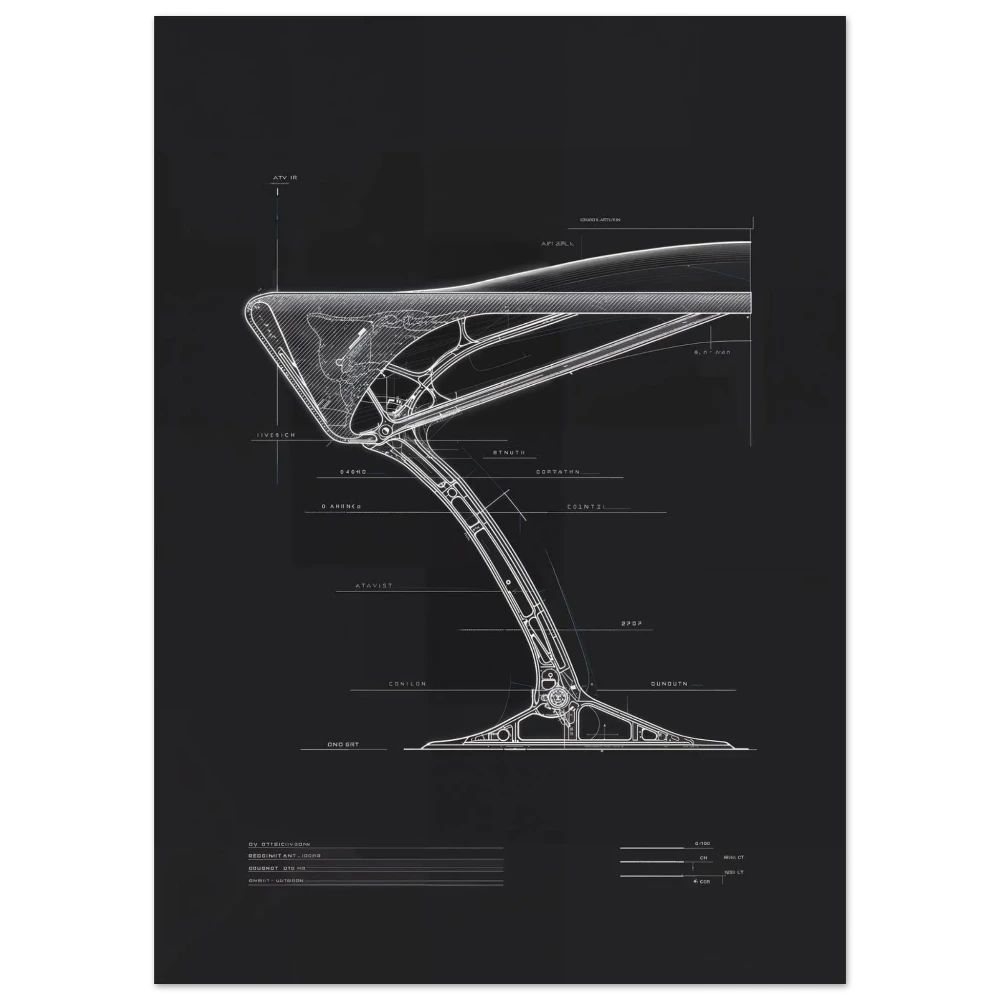 Technical study of GT3 swan-neck rear wing aerodynamics, laminar flow lines and downforce schematic, motorsport engineering art.