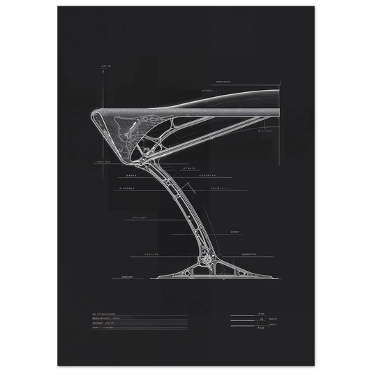 Technical study of GT3 swan-neck rear wing aerodynamics, laminar flow lines and downforce schematic, motorsport engineering art.