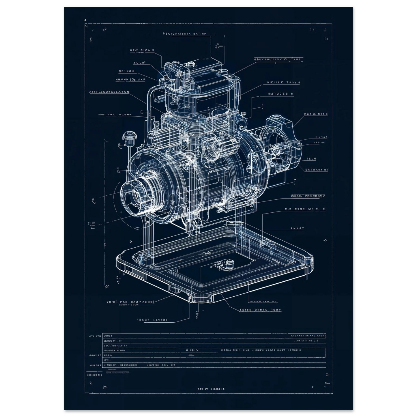 Mechanical diagram of a dry sump lubrication system, oil flow and engine cooling technical blueprint, racing engine components.