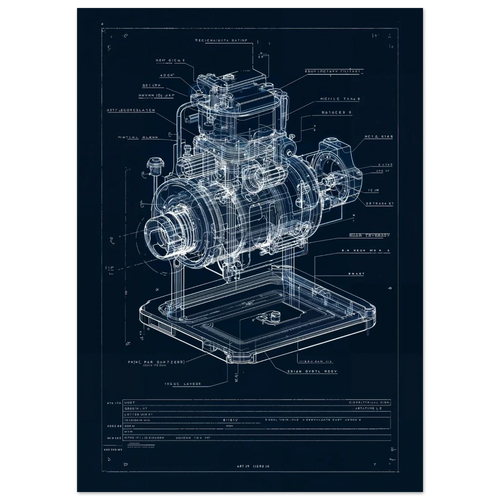 Mechanical diagram of a dry sump lubrication system, oil flow and engine cooling technical blueprint, racing engine components.
