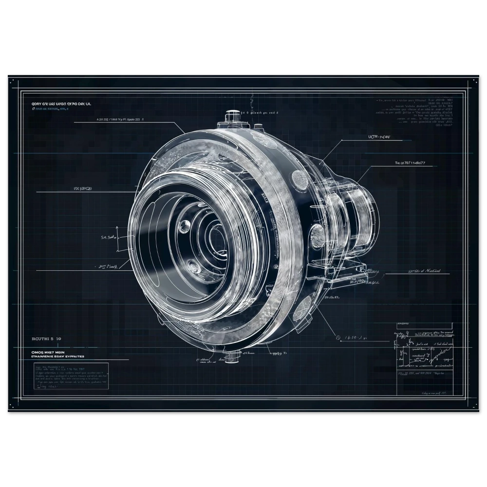 PIVOT POINT R01 technical blueprint, High-load center-lock wheel hub engineering art, racing hub flange and angular contact bearing study.