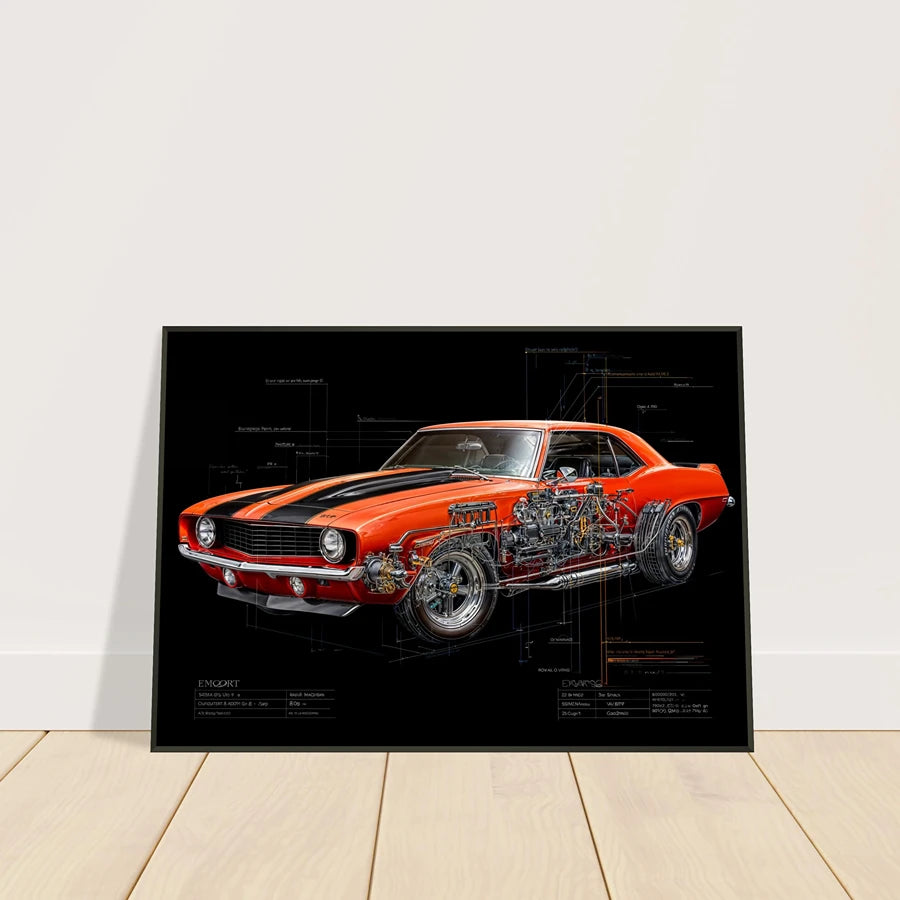 Camaro Z/28 - Edición Premium enmarcada R01