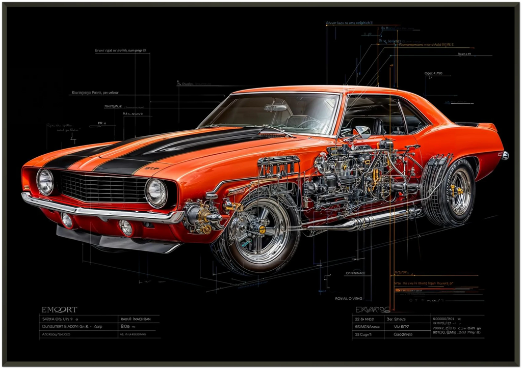 Camaro Z/28 - Edición Premium enmarcada R01