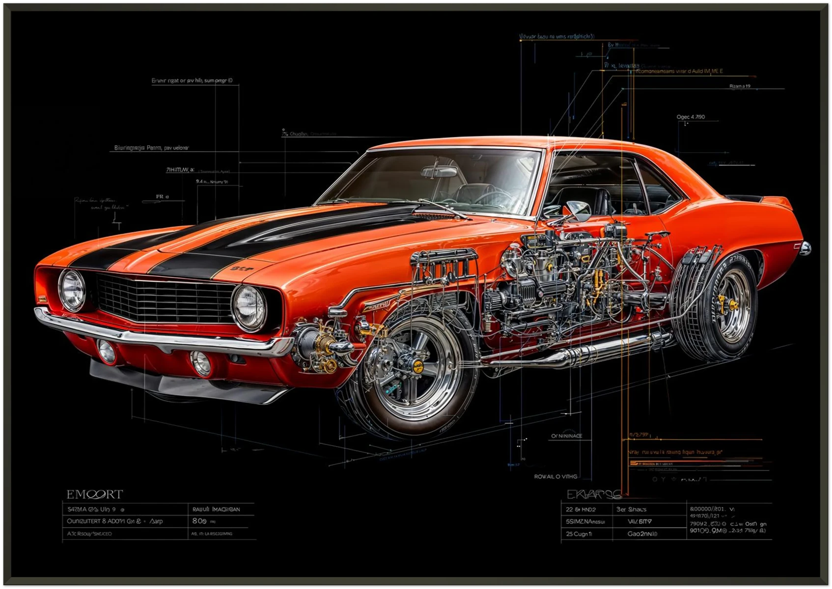 Camaro Z/28 - Edición Premium enmarcada R01