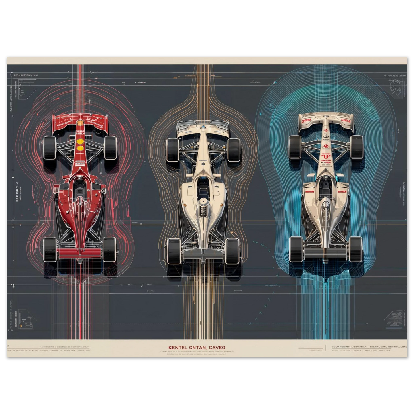 Formula 1 physics diagram of the 2000 Belgian GP triple-wide overtake, racing history technical blueprint, Spa-Francorchamps tribute.
