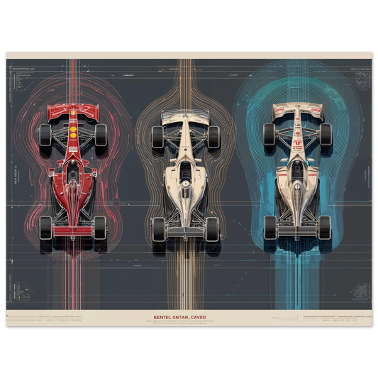 Formula 1 physics diagram of the 2000 Belgian GP triple-wide overtake, racing history technical blueprint, Spa-Francorchamps tribute.