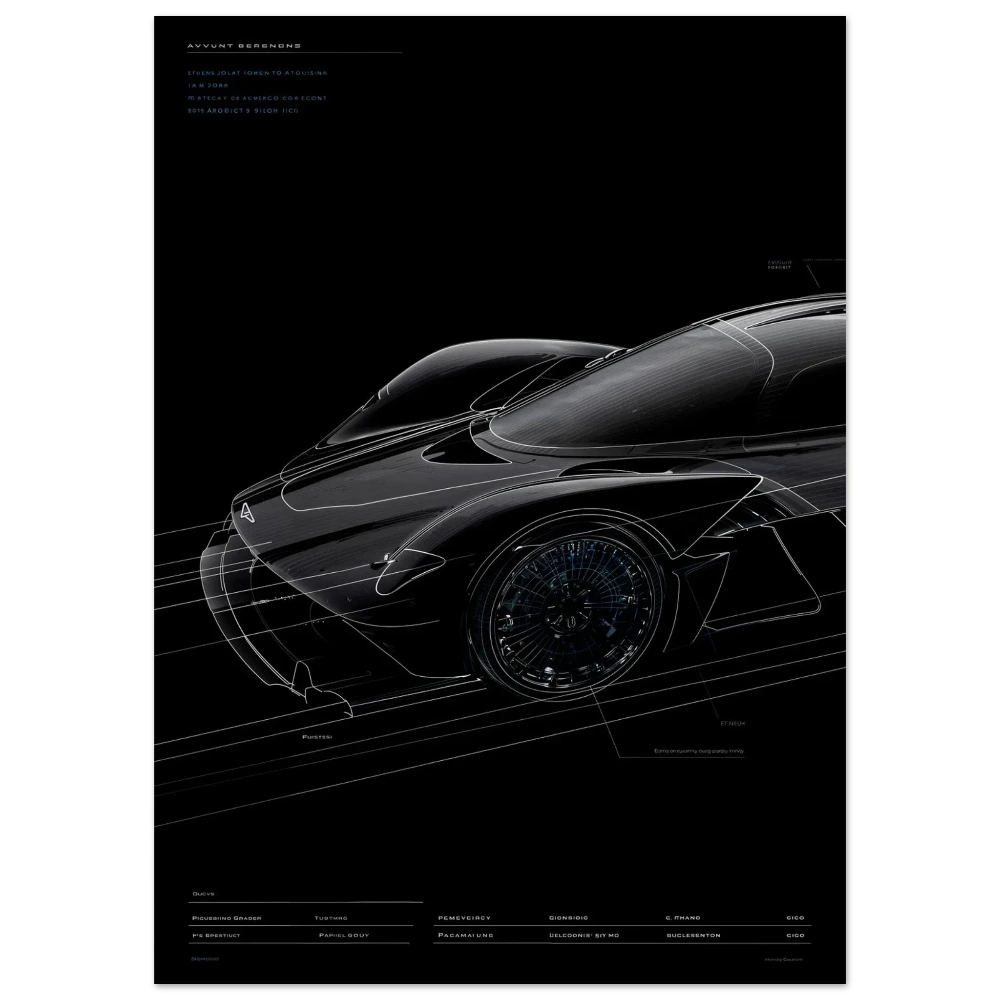 AERO LOUVRES R01 technical blueprint, wheel arch louvres engineering art, pressure management aerodynamics study.